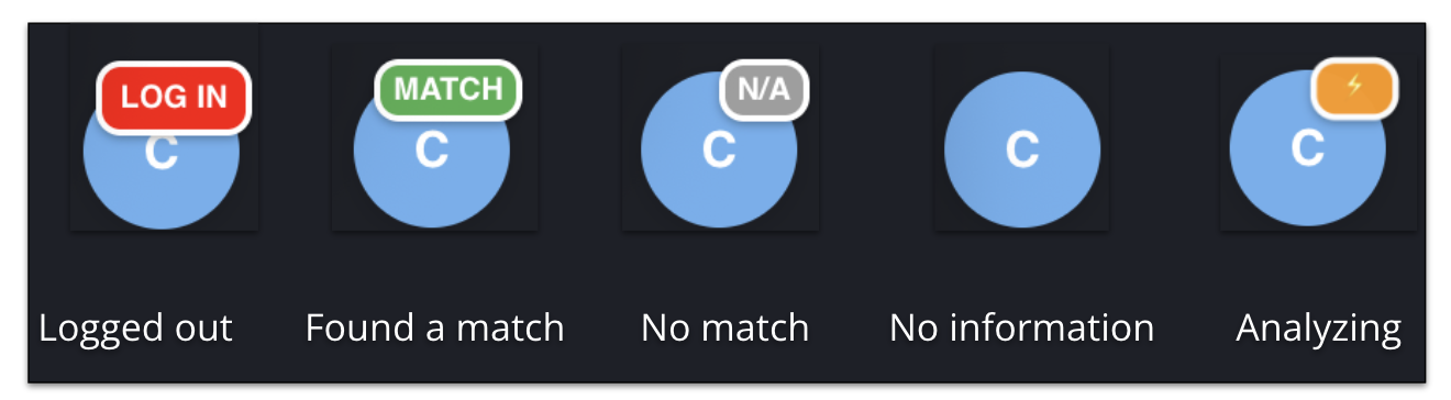 Chrome Extension Minimized Icon View
